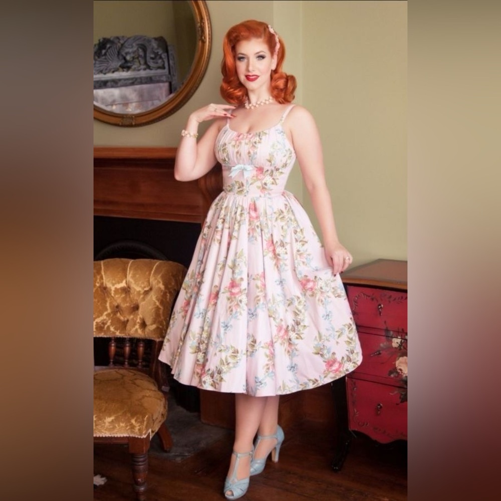 Ella Dress in Floral Ribbons/Medium
